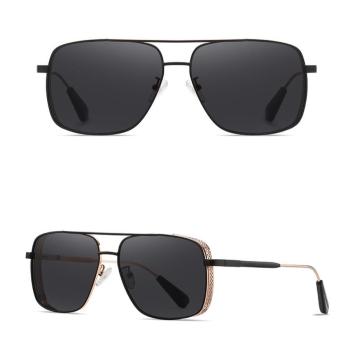 one pc fashion polarized square frame cutout frame  premium anti-uv sunglasses