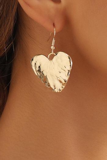 one pair stylish simple gold love heart earrings