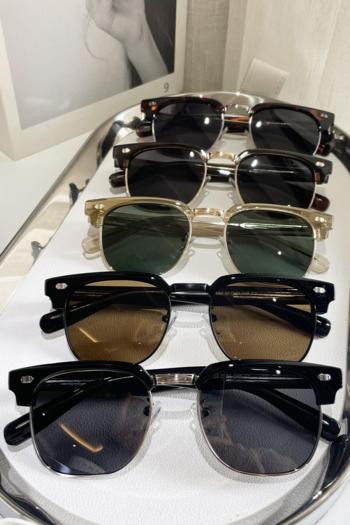 one pc new stylish 5 colors half-frame uv protection sunglasses