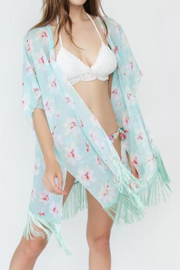 one pc stylish printing tassel all-match cover-up 98*74cm