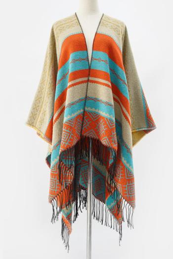 one pc retro orange tassel all-match shawl scarf 140*160cm
