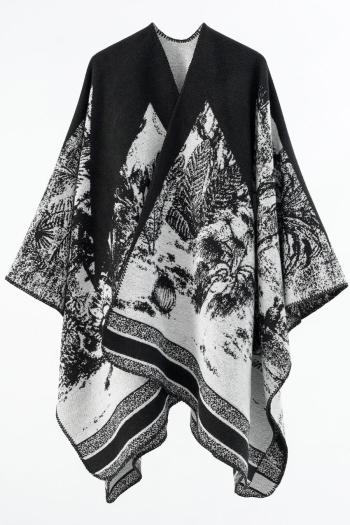 one piece contrasting color print all-match shawl warm scarf 135*155cm