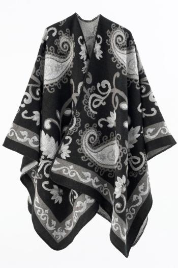 one piece stylish contrasting color print all-match shawl warm scarf 135*155cm