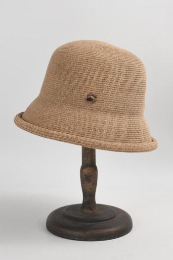 one pc new stylish beach straw bucket hat 56-58cm