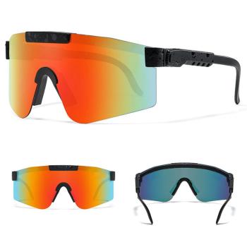 one pc stylish new windproof coating outdoor riding sunglasses