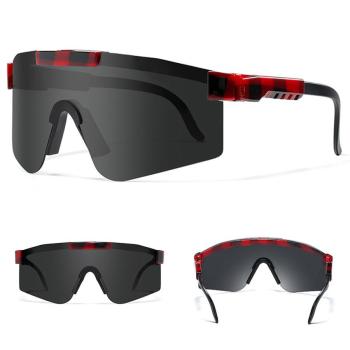 one pc stylish new lattice windproof coating outdoor riding sunglasses#7