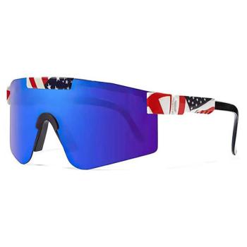 one pc stylish new usa flag windproof coating outdoor riding sunglasses#9
