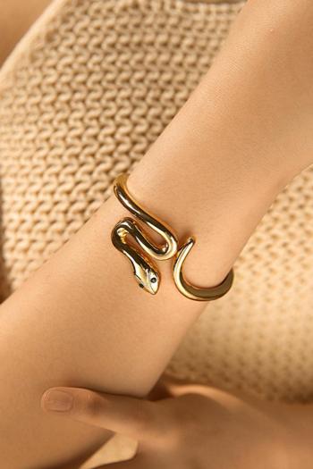 one pc new irregular snake design opening alloy bracelet