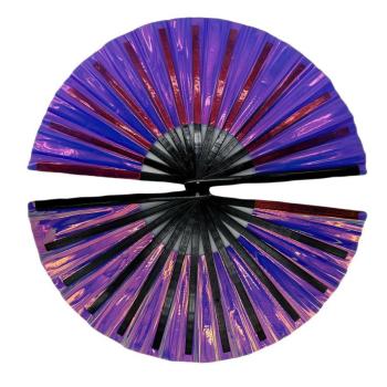one pc holographic bamboo dance kung fu folding fan 33*64cm
