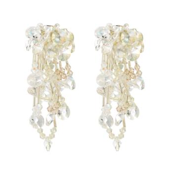 one pair new stylish crystal sparkling rhinestone earrings(length:9cm)