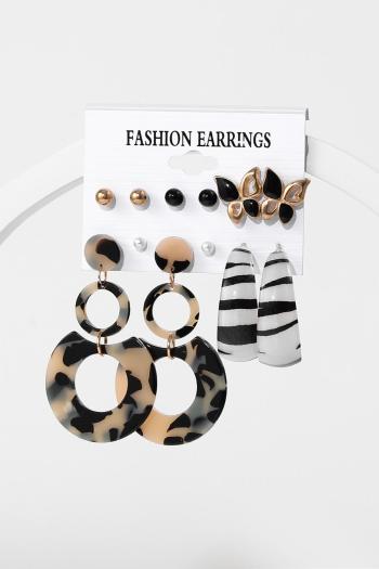 six pair new stylish butterfly acrylic pendant earrings(mixed length)