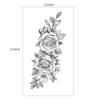 two pc flowers tattoo stickers 114*210mm