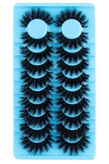 ten pairs dense curly naturally fluffy eyelashes#4 (mixed length&with box)