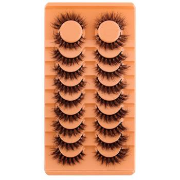 ten pairs stylish dense curly naturally eyelashes#3 (mixed length&with box)