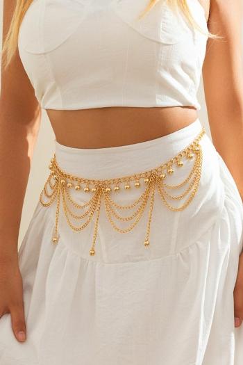 one set of new stylish round beads thick waist chain plated alloy body jewelry