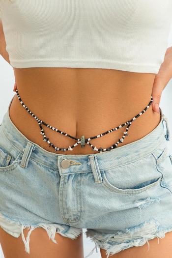 one set of new stylish beaded beach stone waist chain body jewelry
