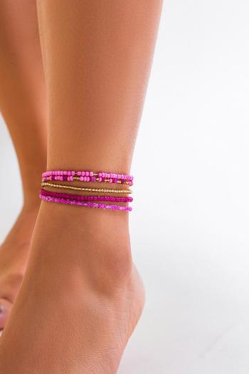one set stylish new 5-color beaded anklet #2