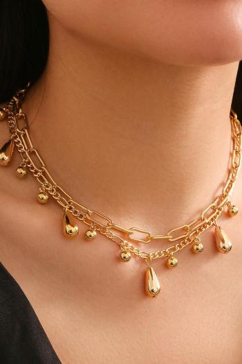 one pc new personality drop-shaped alloy necklace