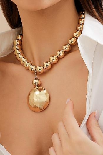 one pc personality exaggerated alloy beaded necklace