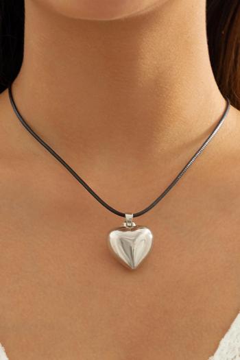 one pc personality heart alloy plated wax line necklace