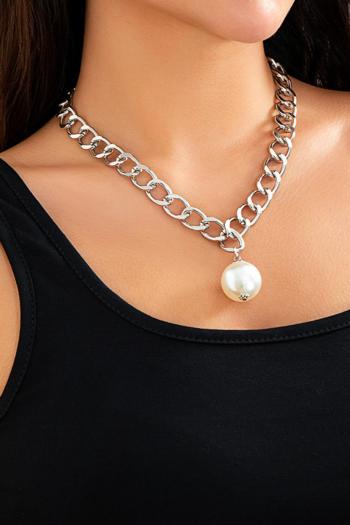 one pc new personality imitation pearl alloy necklac