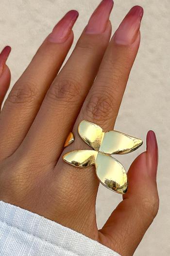 one pc new stylish butterfly plated alloy ring