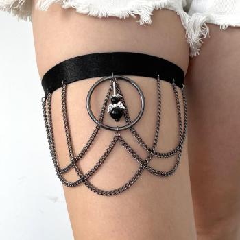 one pc stylish new stretch metal chain bee pendant leg ring