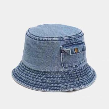 one pc stylish new 3 colors retro denim bucket hat 56-58cm