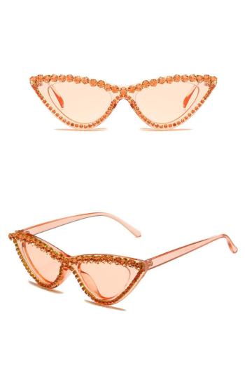 one pc stylish new 4 colors rhinestone triangle shape uv protection sunglasses
