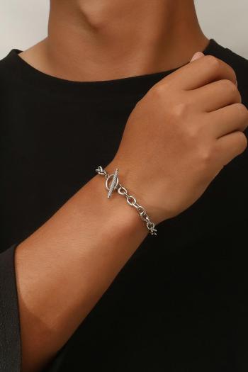 one pc stylish simple titanium steel bracelet (length:21cm)