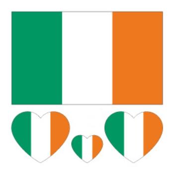cote d'ivoire flag water proof three pc face stickers(size:60*60mm)