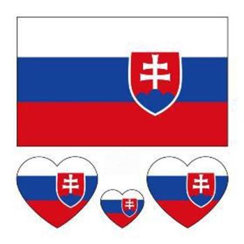 slovakia flag water proof three pc face stickers(size:60*60mm)