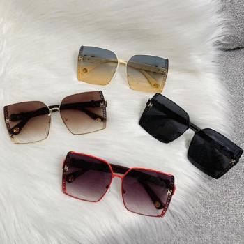 one pc fashion new 4 colors big square frame uv protection sunglasses