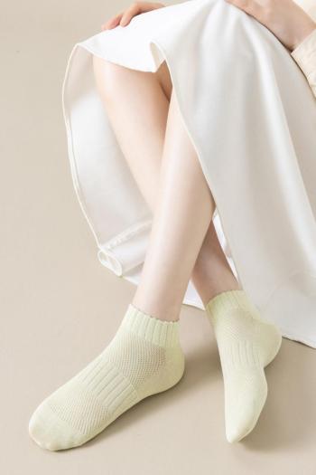 one pair new stylish 10 colors solid color cotton breathable ankle socks