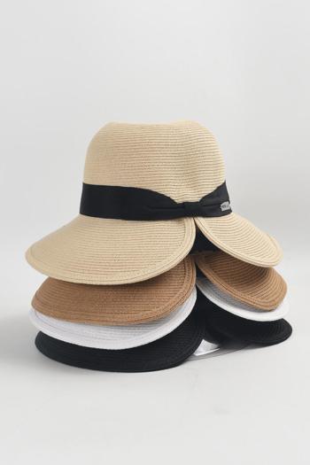 one pc stylish new 4 colors bow-knot decor beach straw hat 56-58cm
