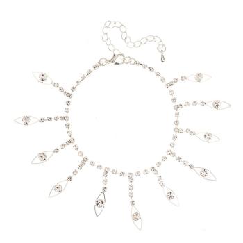 One pc new plated personality tassel rhinestone alloy anklets