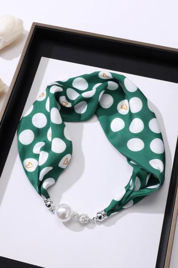 one pc stylish dots heart satin rhinestones magnetic shawl scarf  60*13cm