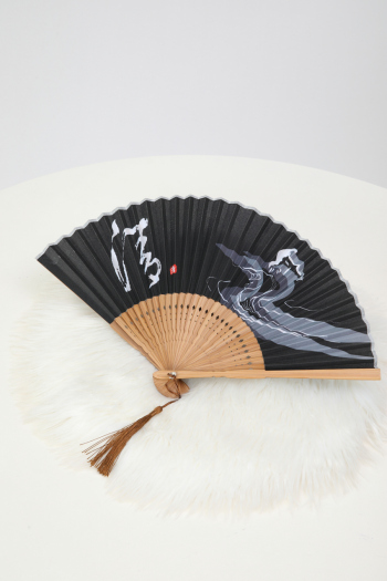 one pc stylish new bamboo framework calligraphy folding fan#2# 21*38cm