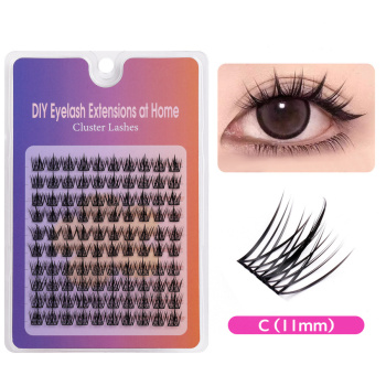 ten rows stylish new solid color segmented eyelashes#12