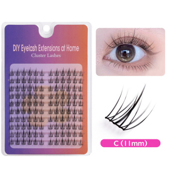 ten rows stylish new solid color segmented eyelashes#13