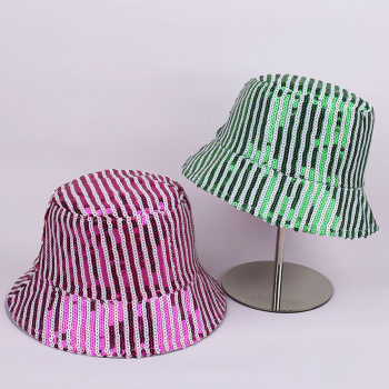 one pc stylish new 6 colors sequin decor bucket hat 56-58cm