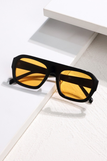 one pc stylish with large size square frame 5-color uv protection sunglasses