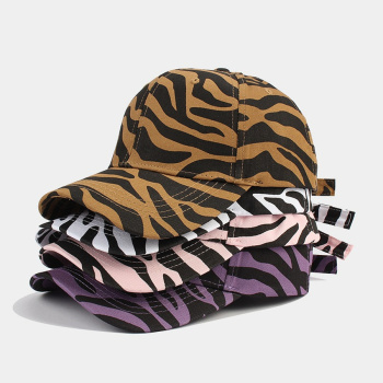 one pc stylish new zebra pattern printing baseball cap 56-58cm