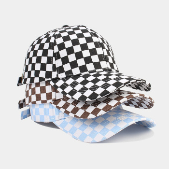 one pc stylish new lattice pattern printing baseball cap 56-58cm
