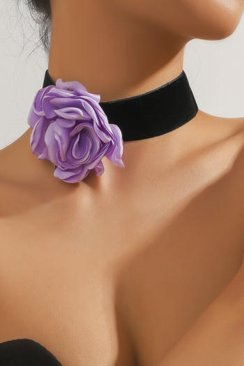 one pc stylish new 4 colors flower decor adjustable necklace