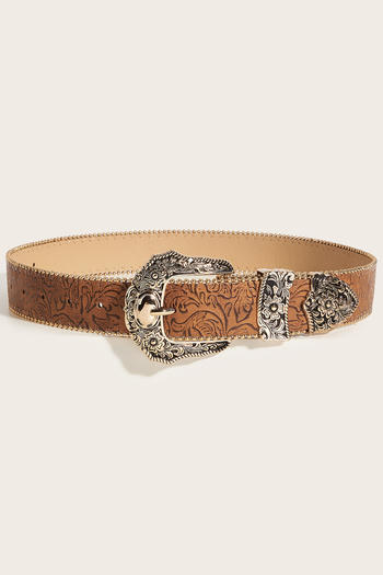 one pc stylish new retro pattern metal buckle belt(length:120cm,width:3.8cm)