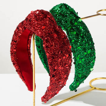 one pc stylish new christmas sequin decor kink hair hoop
