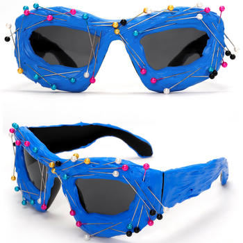 One pc stylish new 8 colors irregular pins decor sunglasses