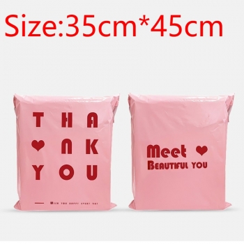 a hundred pcs letter printing pink color express film bag(size:35cm*45cm)