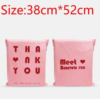a hundred pcs letter printing pink color express film bag(size:38cm*52cm)